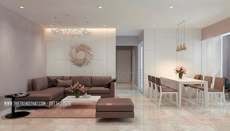 Chiêm ngưỡng mẫu thiết kế nội thất căn hộ chung cư sang trọng