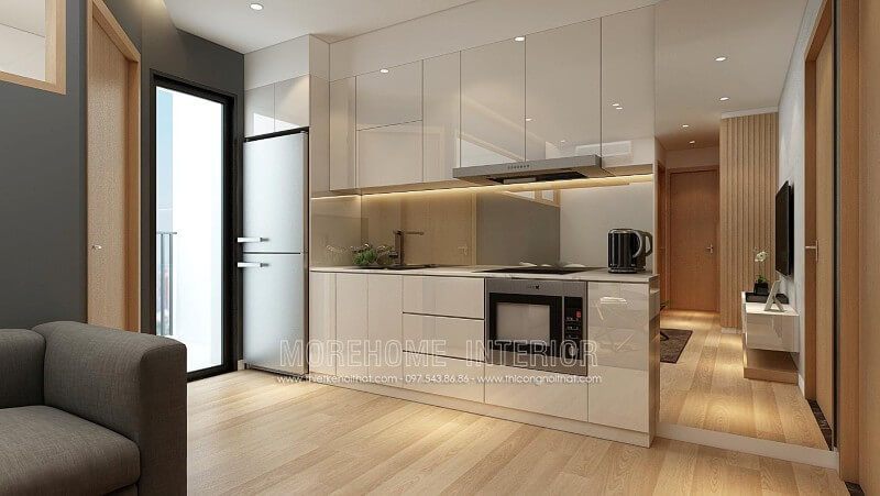 Gợi ý mẫu thiết kế tủ bếp hiện đại, đơn giản cho căn hộ diện tích nhỏ như nhà phố, chung cư...